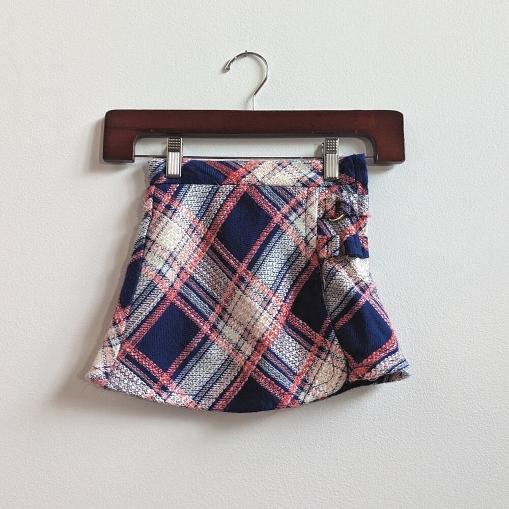 Janie and Jack Tartan Plaid Skirt Girls Blue 3T